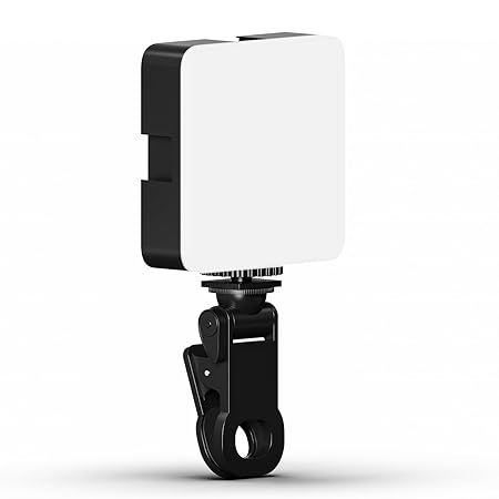Lapster Luma core LED Video Light for Video Shooting YouTube,Zoom Meeting, Photography Lighting with Clip Dimmable and Rechargeable for Camera Selfie Stick Tripod Laptop Cellphone and Other Gadgets